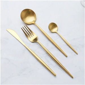 Flatware utensils in matte gold 2 sets